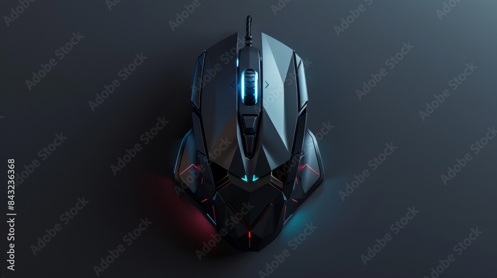 Futuristic gaming mouse on a digital circuit board Futuristic gaming mouse on a digital circuit board