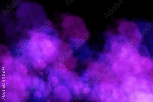 Purple blue Hues in a Mysterious Nebula-Like Cloud Formation on a Dark Background
