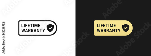 Best lifetime warranty label or mark vector isolated. The Lifetime warranty label or tag vector isolated for product packaging design element.