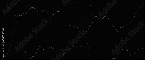 Vector dark black crack with black texture background Grunge white crack granite white background
