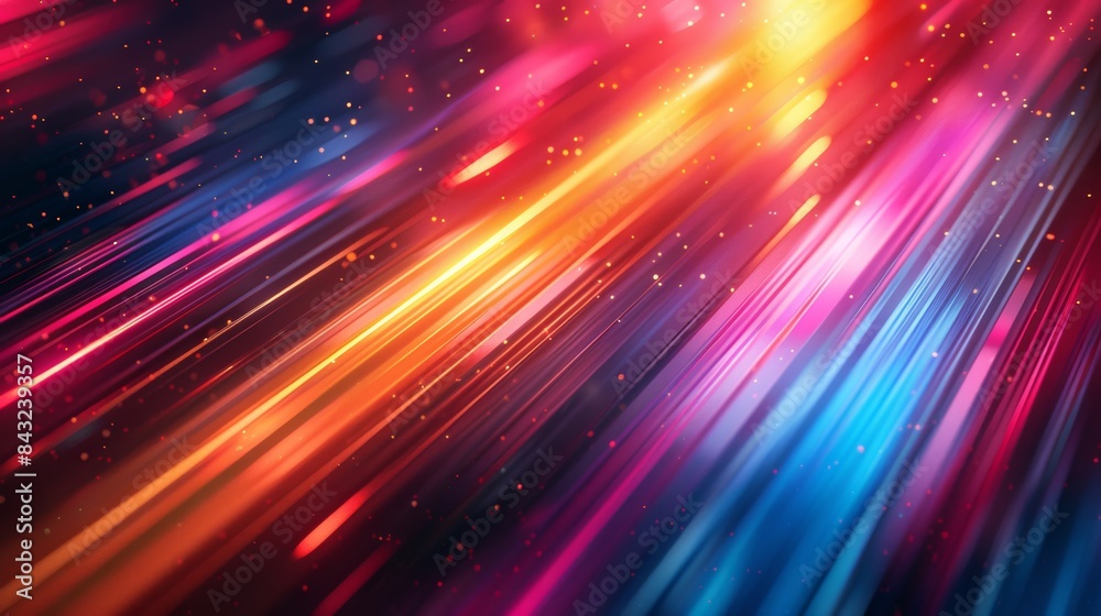 Light streaks painting a vibrant spectrum against a dark background. Light streaks painting a vibrant spectrum against a dark background.