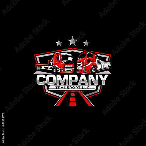 Towing truck service logo vector template