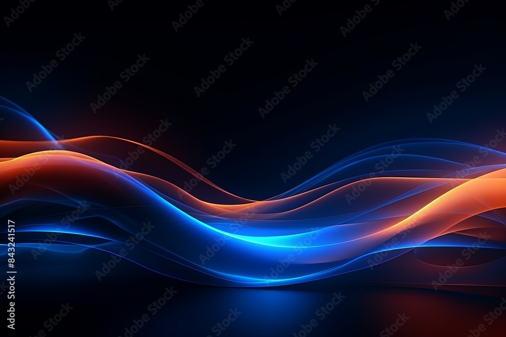 Abstract futuristic backdrop with glowing waves and neon lines concept of energy, technology Abstract futuristic backdrop with glowing waves and neon lines concept of energy, technology