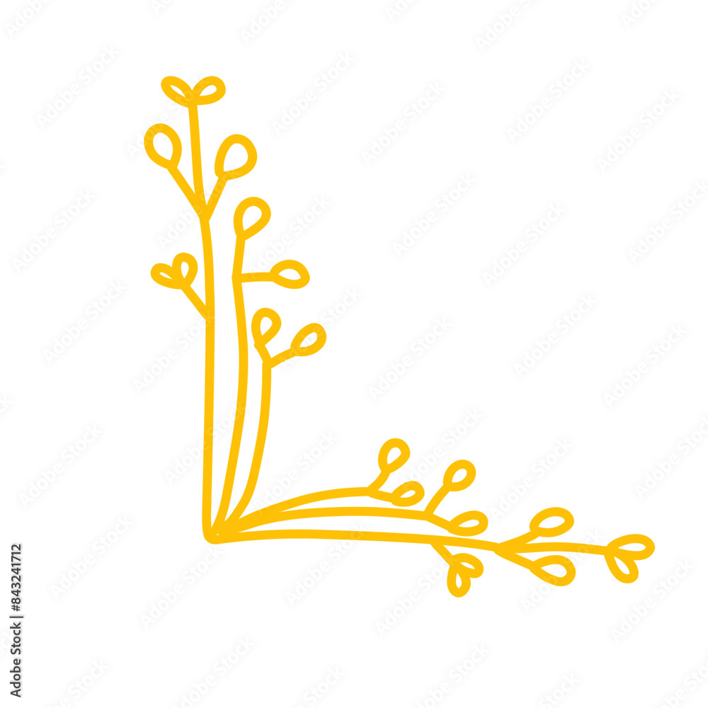 golden floral corner