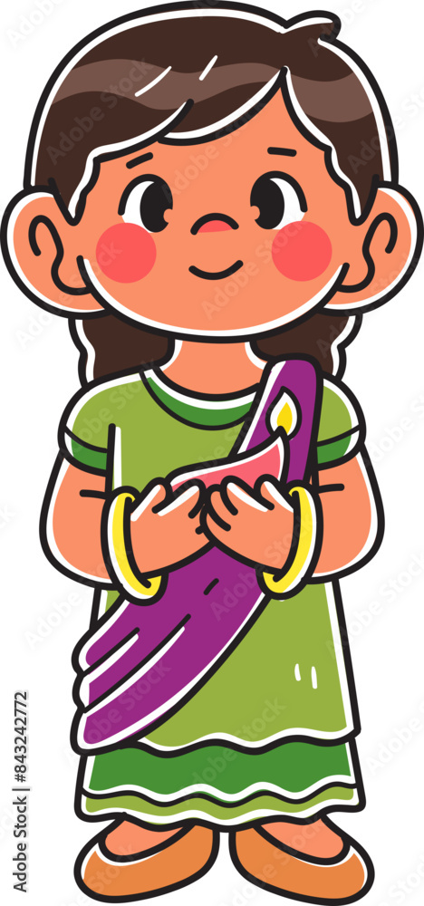 Kids character celebrating a diwali event party Kids character celebrating a diwali event party
