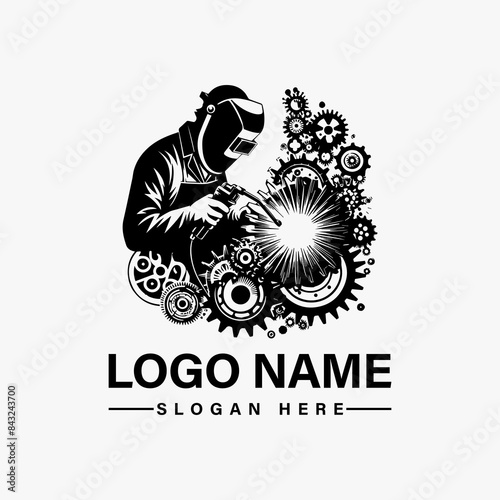 Welding Character Vector Logo photo