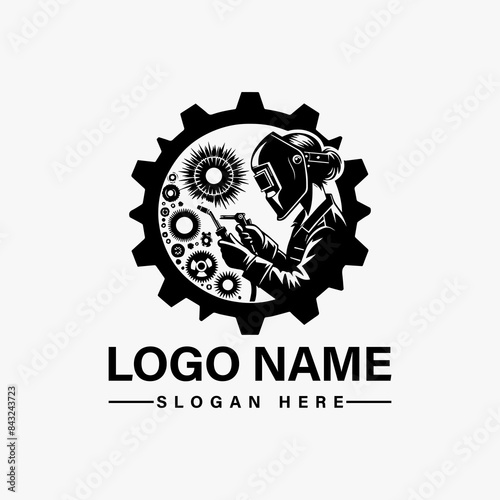 Welding Character Vector Logo