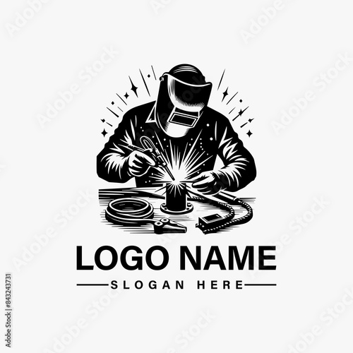 Welding Character Vector Logo