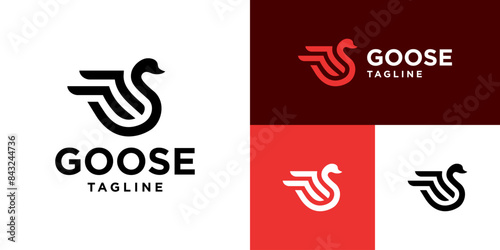 Design template of swan logo in a simple style.
Animals, livestock, water birds, love.
Vector EPS 10