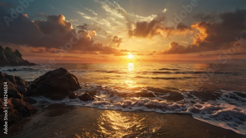 sunset on the beach