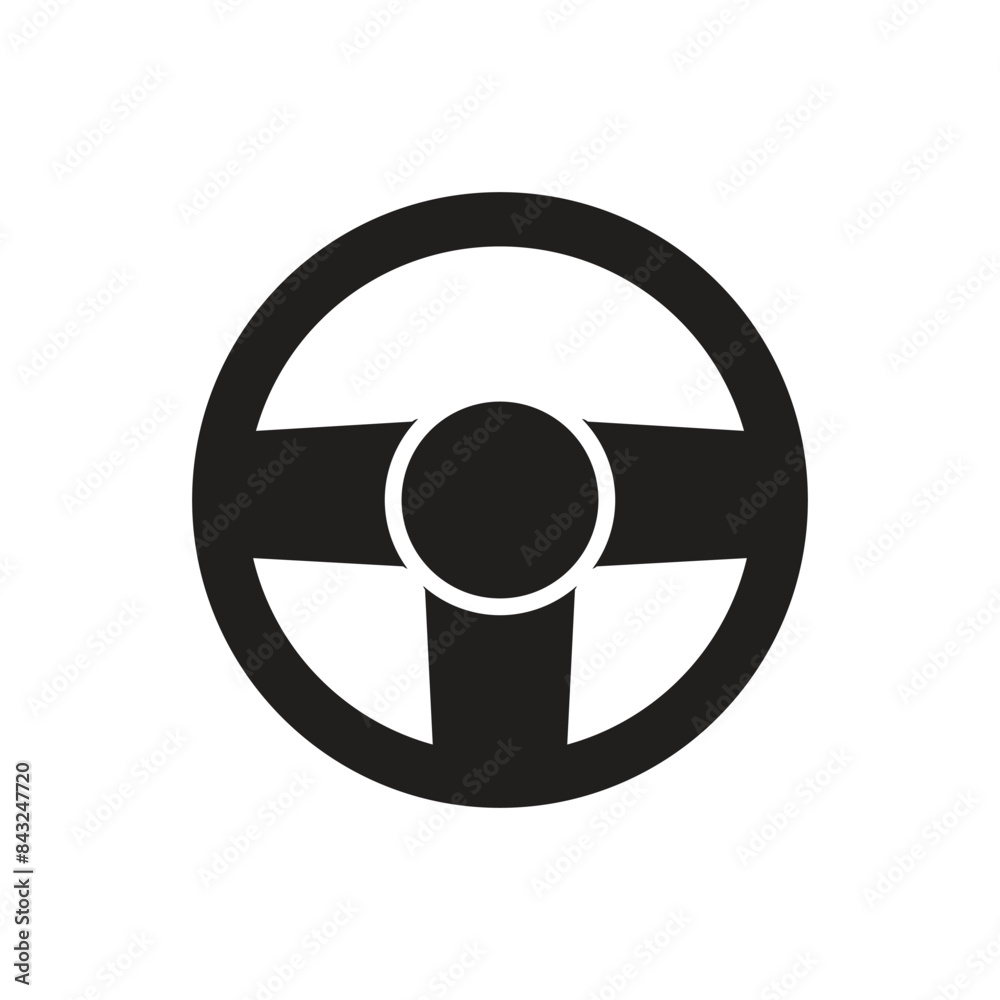 Steering wheel icon design template isolated illustration Steering wheel icon design template isolated illustration
