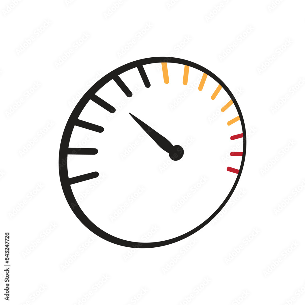 Speedometer icon design template isolated illustration Speedometer icon design template isolated illustration