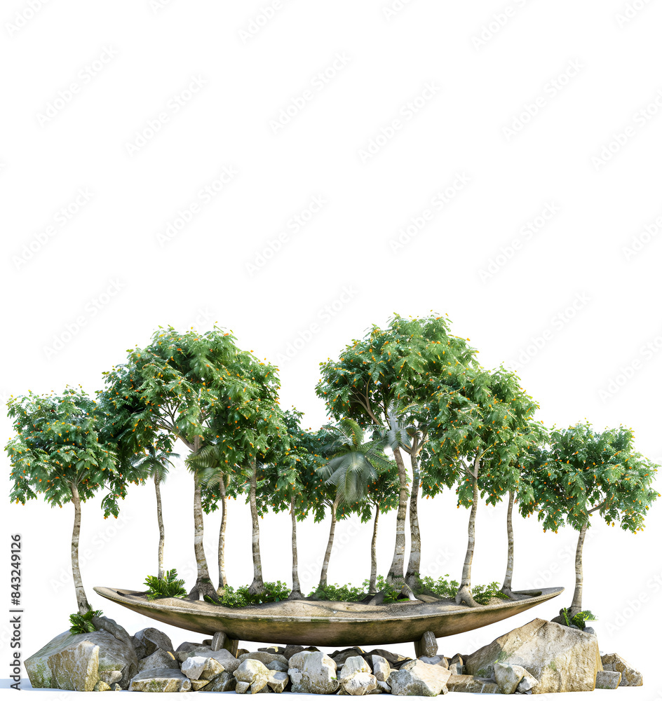 Fototapeta premium Bonsai tree isolated on white background