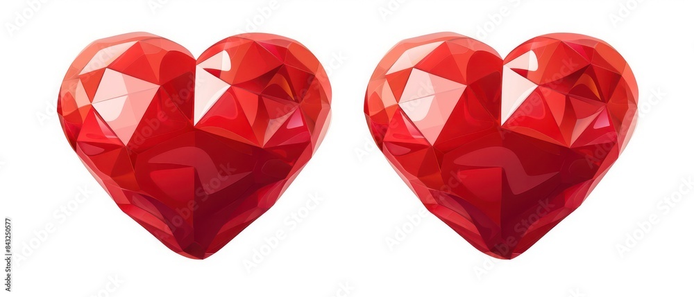 red heart illustration stands alone against a white backdrop, symbolizing love, passion, and warmth red heart illustration stands alone against a white backdrop, symbolizing love, passion, and warmth