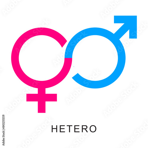 Gender symbols on a white background. Sexual orientation signs collection. Vector illustration flat design. Simple thin line icon design. Gender and sexual identity. LGBT symbol. Signify gender. Pride