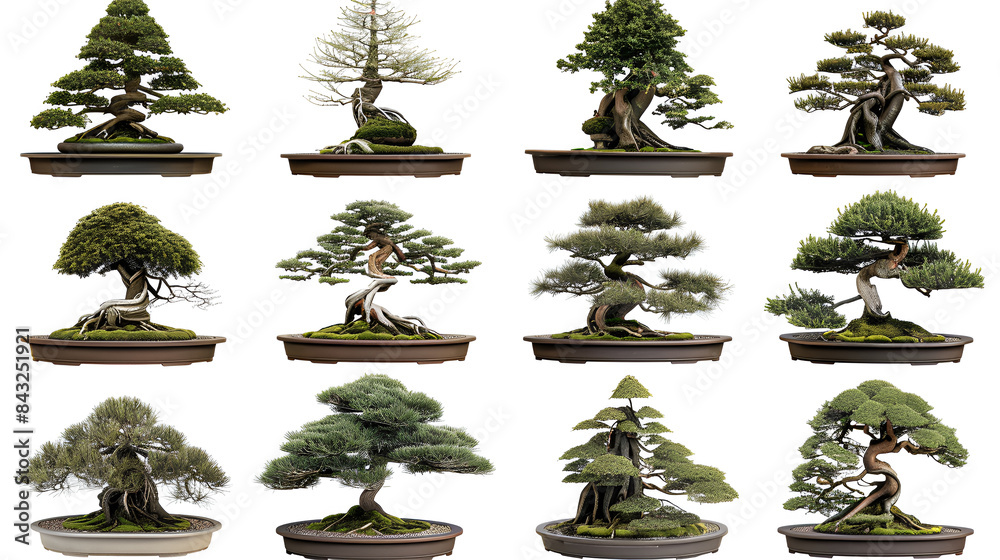 Bonsai tree isolated on white background Bonsai tree isolated on white background