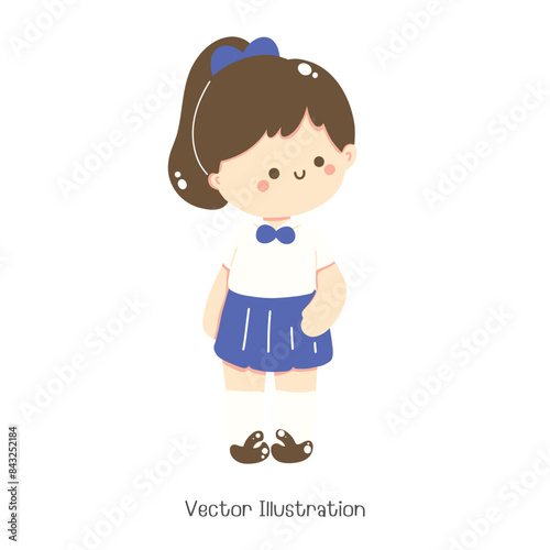 Thai Student in uniform, Vector illustration