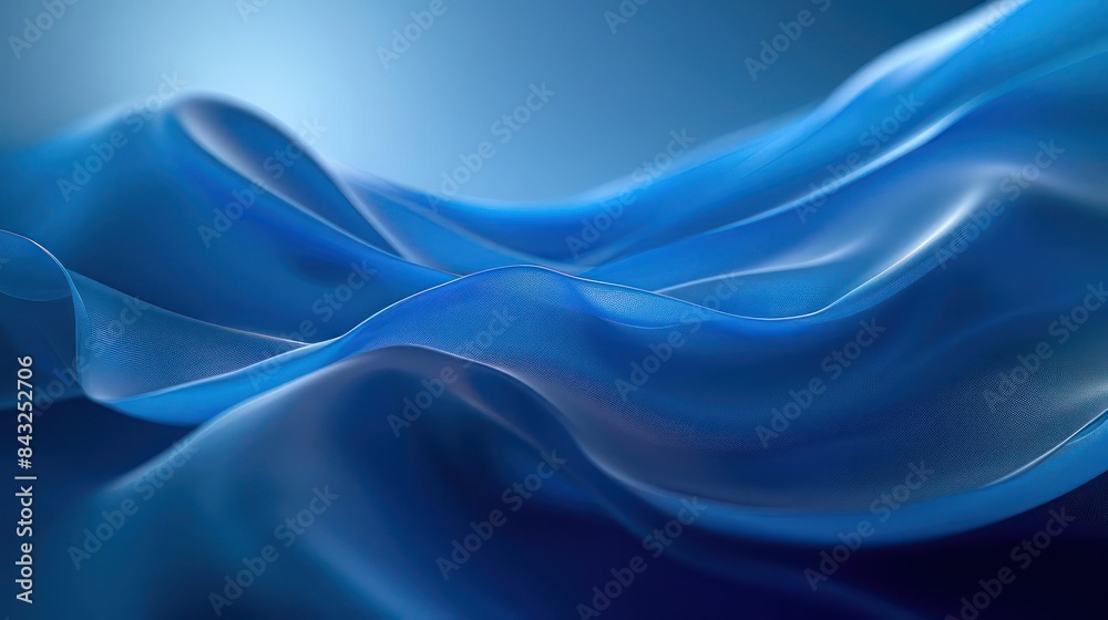 Fototapeta premium Dynamic Colorful Abstract Wave Pattern Amidst Oceanic Blue Backdrop