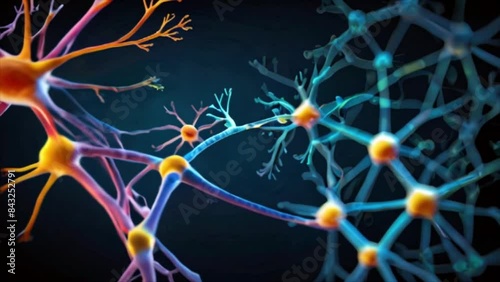 Neurons and nervous system illustration