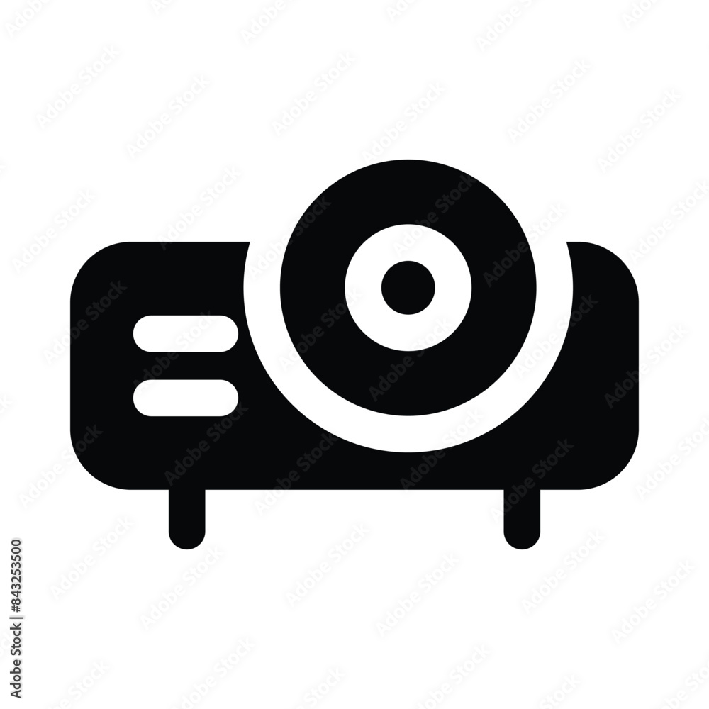 Simple Projector glyph icon. The icon can be used for websites, print templates, presentation templates, illustrations, etc Simple Projector glyph icon. The icon can be used for websites, print templates, presentation templates, illustrations, etc