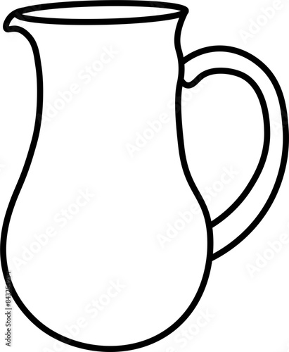 Milk jug outline vector illustration