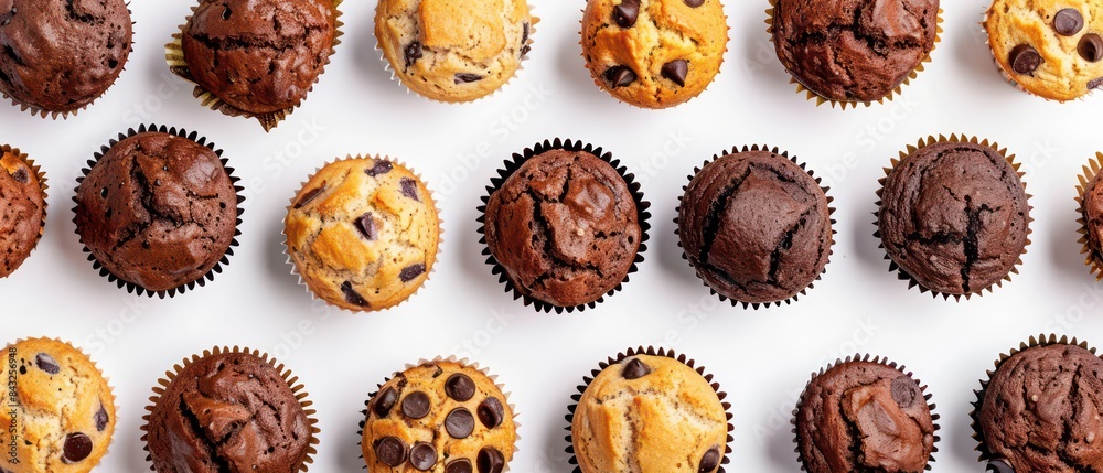 Muffins fresh out of the oven, with crispy tops and soft, moist centers, ready to be enjoyed Muffins fresh out of the oven, with crispy tops and soft, moist centers, ready to be enjoyed
