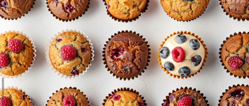 Muffins fresh out of the oven, with crispy tops and soft, moist centers, ready to be enjoyed Muffins fresh out of the oven, with crispy tops and soft, moist centers, ready to be enjoyed