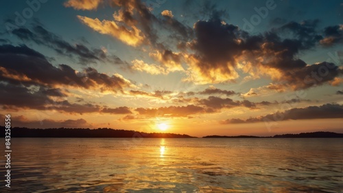 sunset over the sea