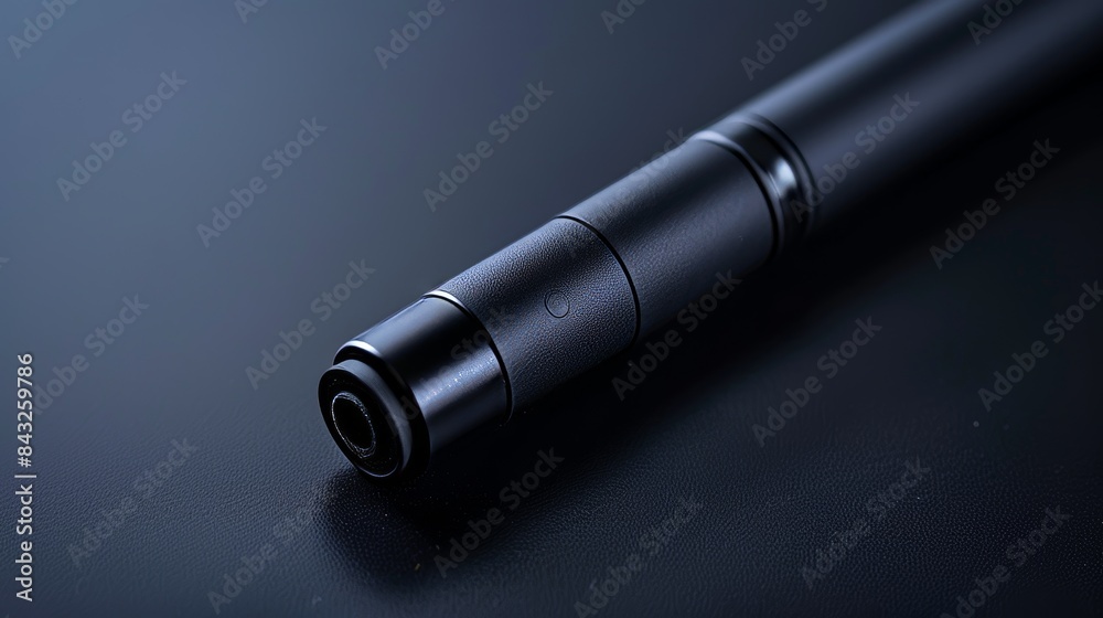 Detailed macro shot of a handheld electronic cigarette with a cute, minimalist design, isolated background, studio lighting to accentuate features Detailed macro shot of a handheld electronic cigarette with a cute, minimalist design, isolated background, studio lighting to accentuate features