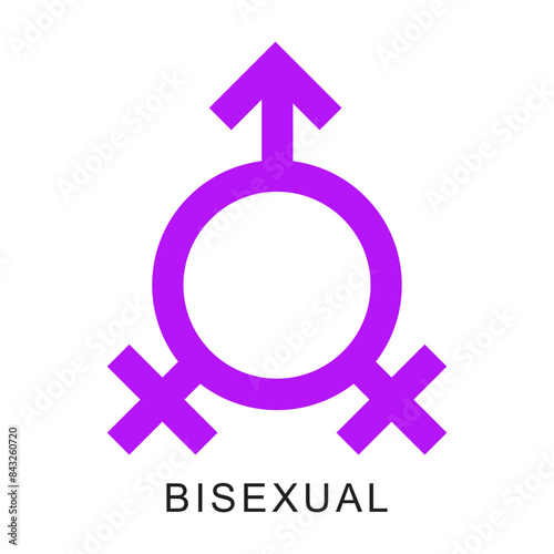 Gender symbols on a white background. Sexual orientation signs collection. Vector illustration flat design. Simple thin line icon design. Gender and sexual identity. LGBT symbol. Signify gender. Pride