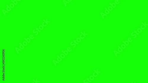 Directional arrow with animation. Two in one. Green background with a white arrow in it