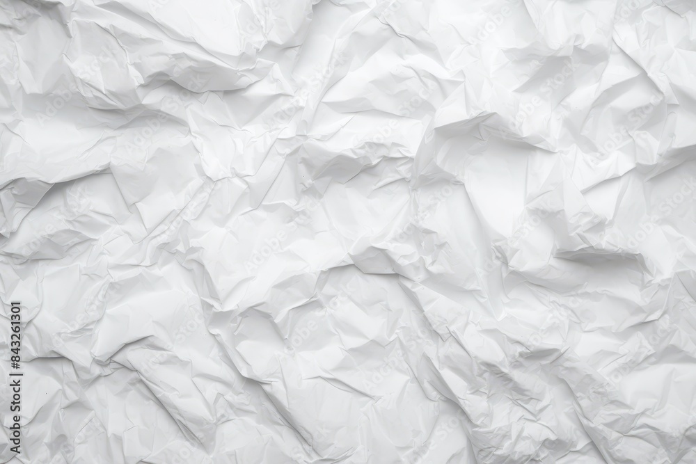 Obraz premium Crumpled white paper background