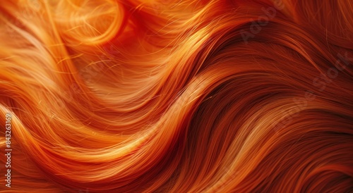 Vibrant fiery hair texture