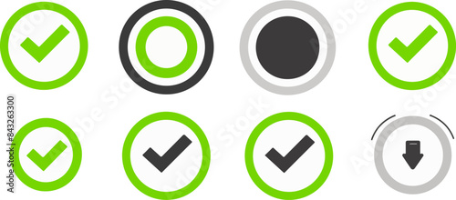 A set of green checkmark icons