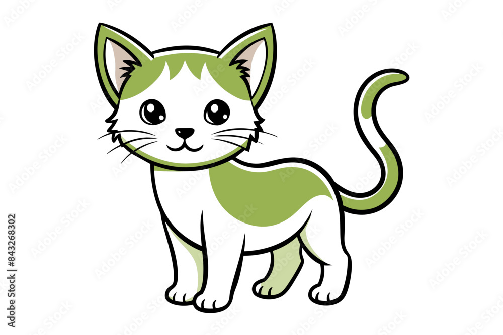 baby cat different style vector illustration line art baby cat different style vector illustration line art