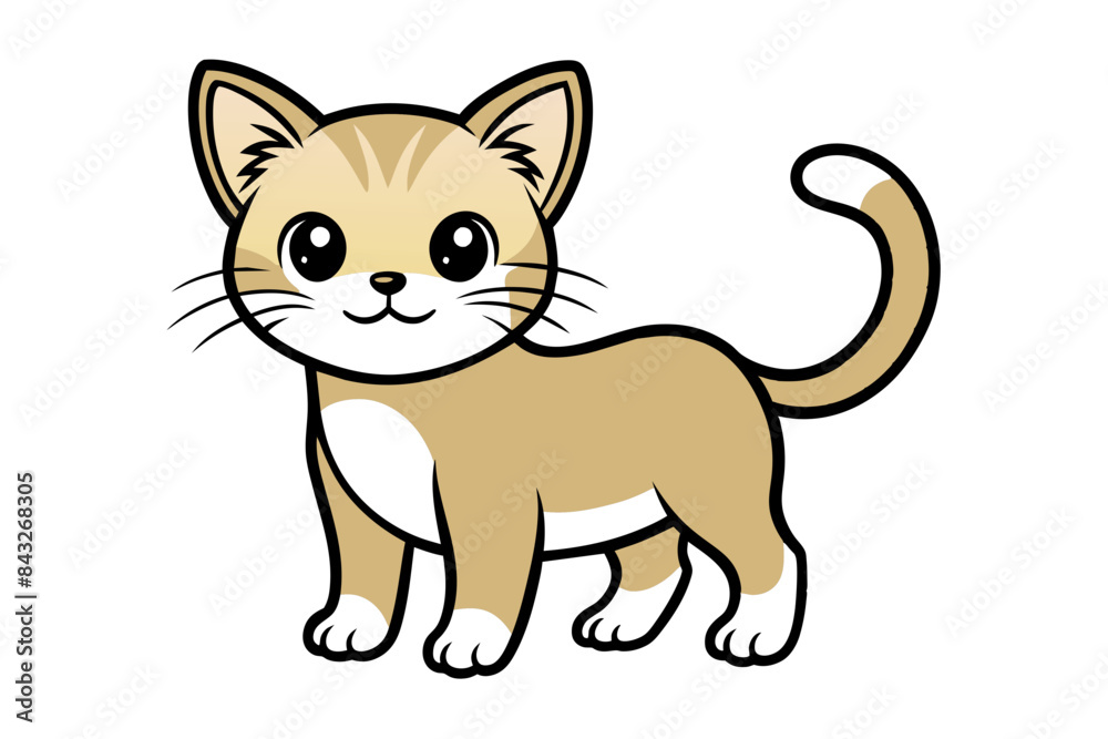 baby cat different style vector illustration line art baby cat different style vector illustration line art