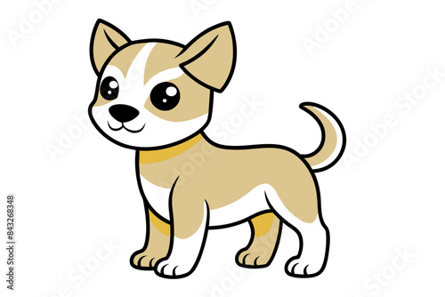 cute baby dog different style vector illustration line art © Rashed Rana