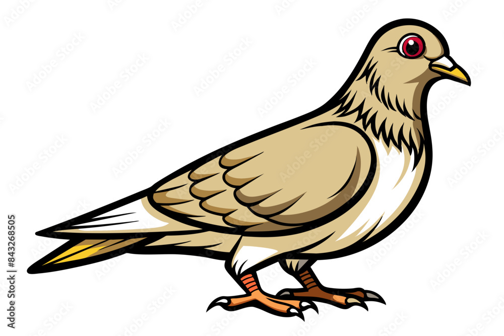 Obraz premium Pigeon different style vector illustration line art