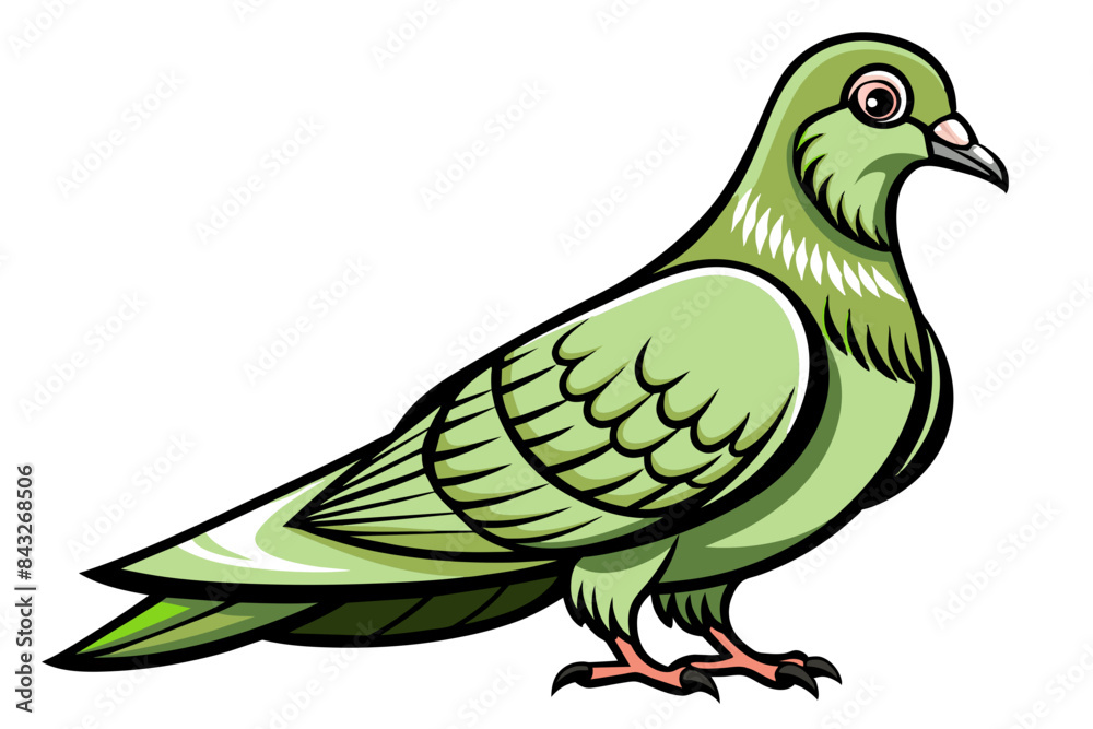Fototapeta premium Pigeon different style vector illustration line art
