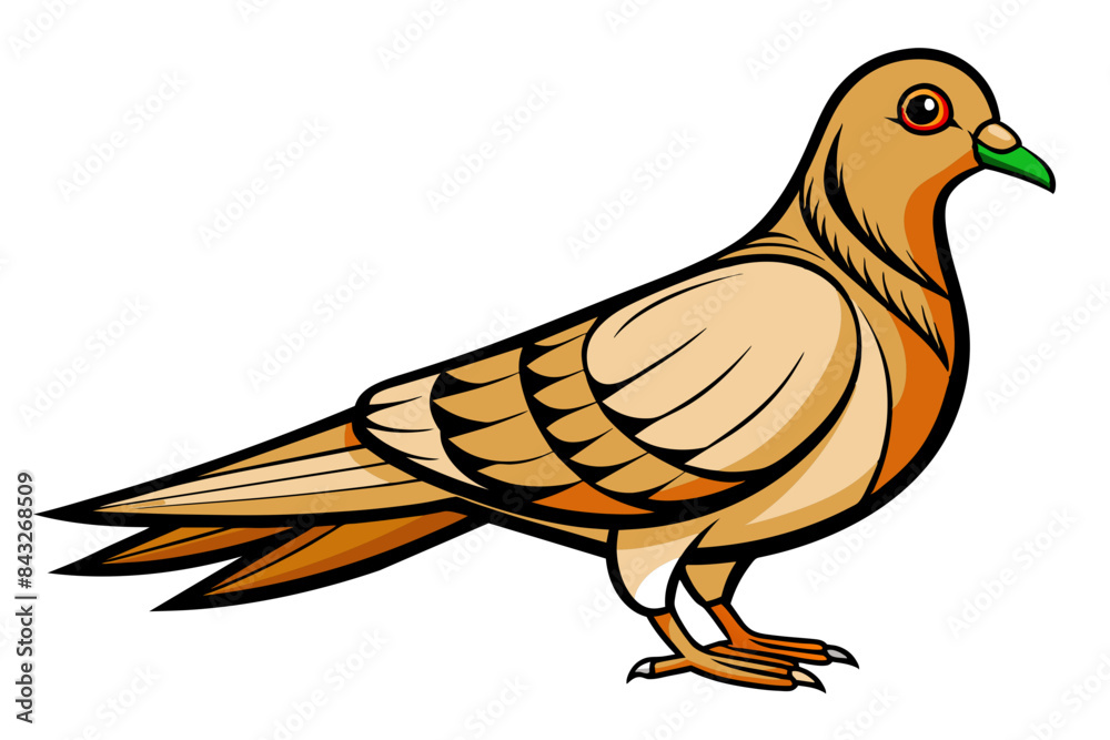 Fototapeta premium Pigeon different style vector illustration line art