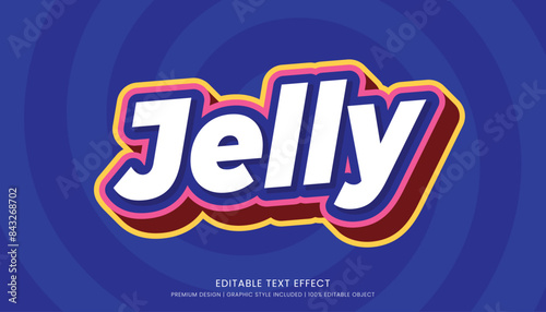 jelly text effect template editable font style