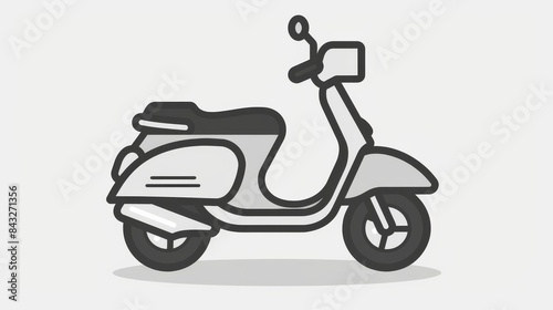 Vintage scooter illustration for travel or transportation themed designs