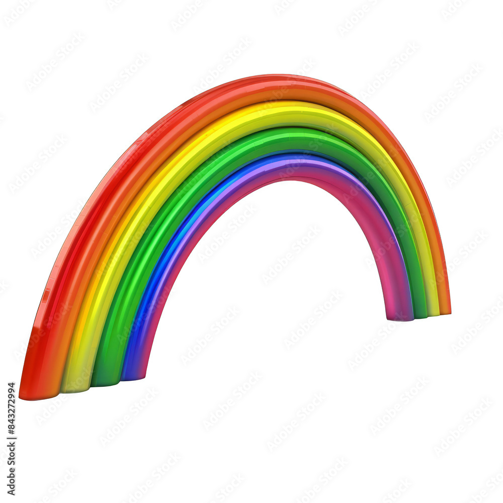 Fototapeta premium A rainbow is shown in full color, with each color being distinctly visible