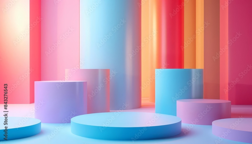 Dividers icon 3d blender pastel color Abstract background with light colour palette Dividers icon 3d blender pastel color Abstract background with light colour palette