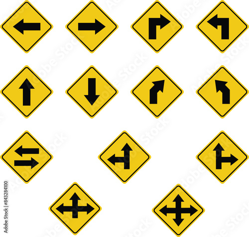 Free Download road arrows sign vector set - GFXLoad