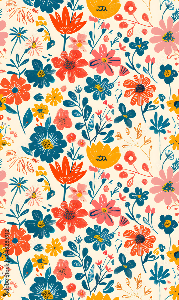 Seamless pattern of flower. Seamless pattern of flower.