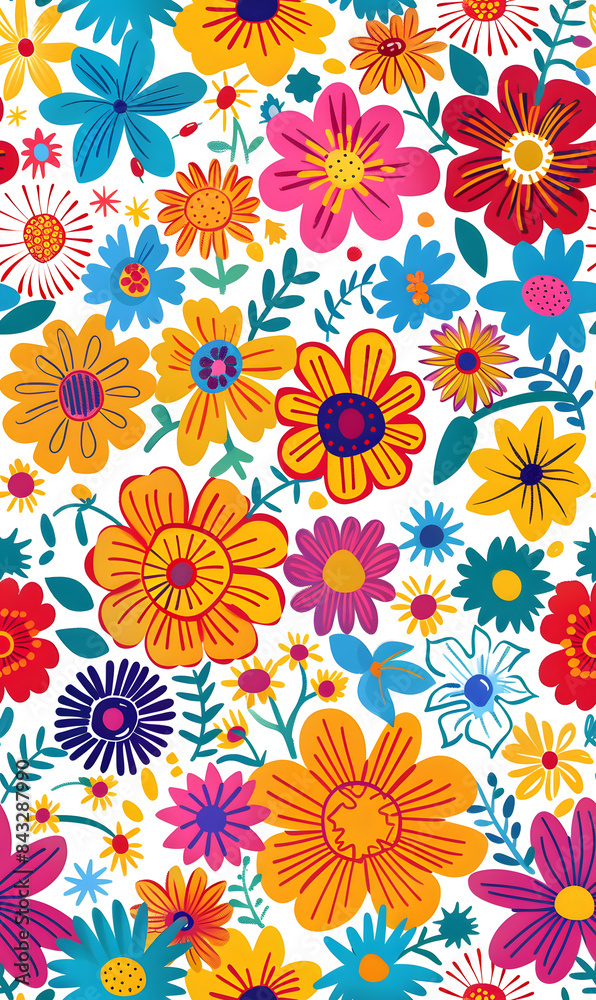Seamless pattern of flower. Seamless pattern of flower.