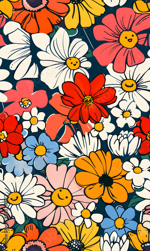 Seamless pattern of flower.