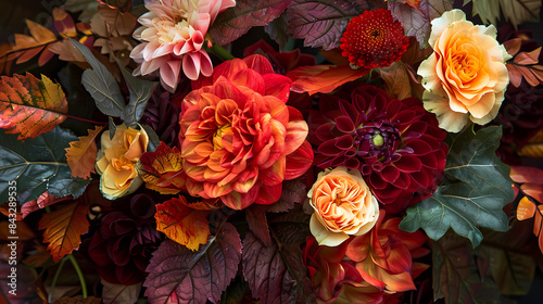 A bouquet featuring fall colors
