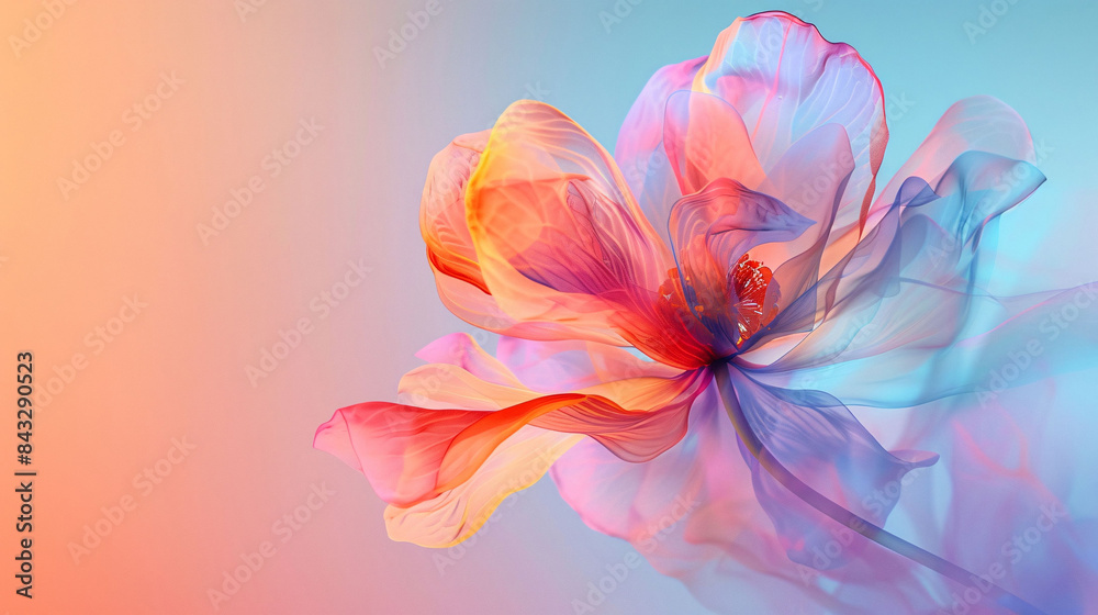 Fototapeta premium Colorful flower graphic poster PPT background, abstract flower computer wallpaper background